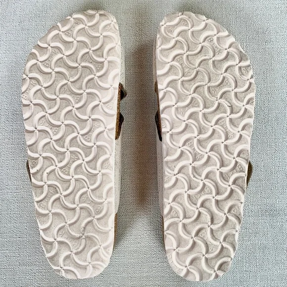 BIRKENSTOCK Big Buckle Siena Washed Metallic Rose Gold Leather Sandals Size 39 - Picture 7 of 10